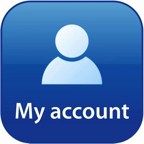 My account blue square button